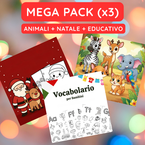 MEGA PACK - ANIMALI + NATALE + EDUCATIVO